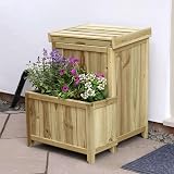 Zest Parcel Store with Planter Outdoor Parcel Box 0.5m W x 0.57m D x 0.69m H view 2