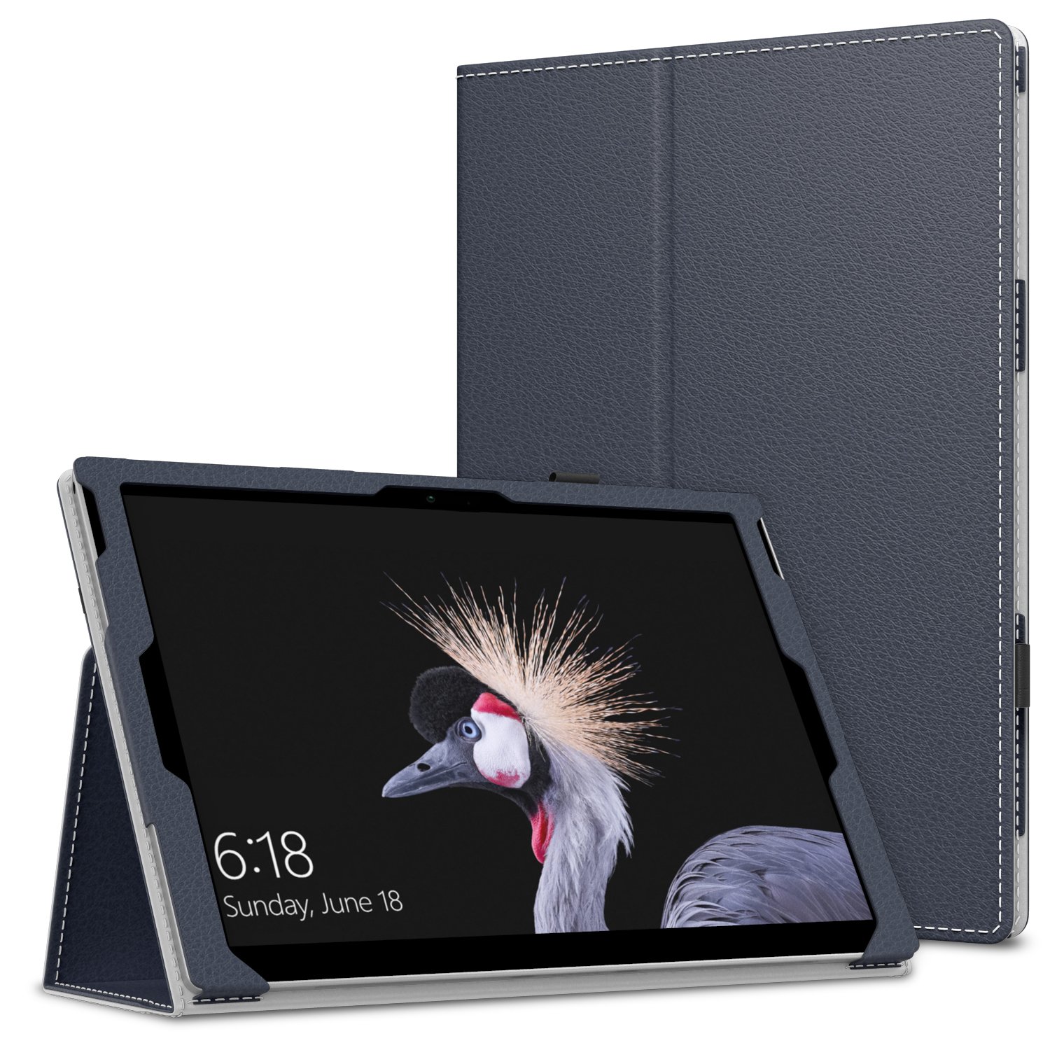 MoKo Slim Folding Cover Leather Case For Microsoft Surface Pro 7 2019 ...