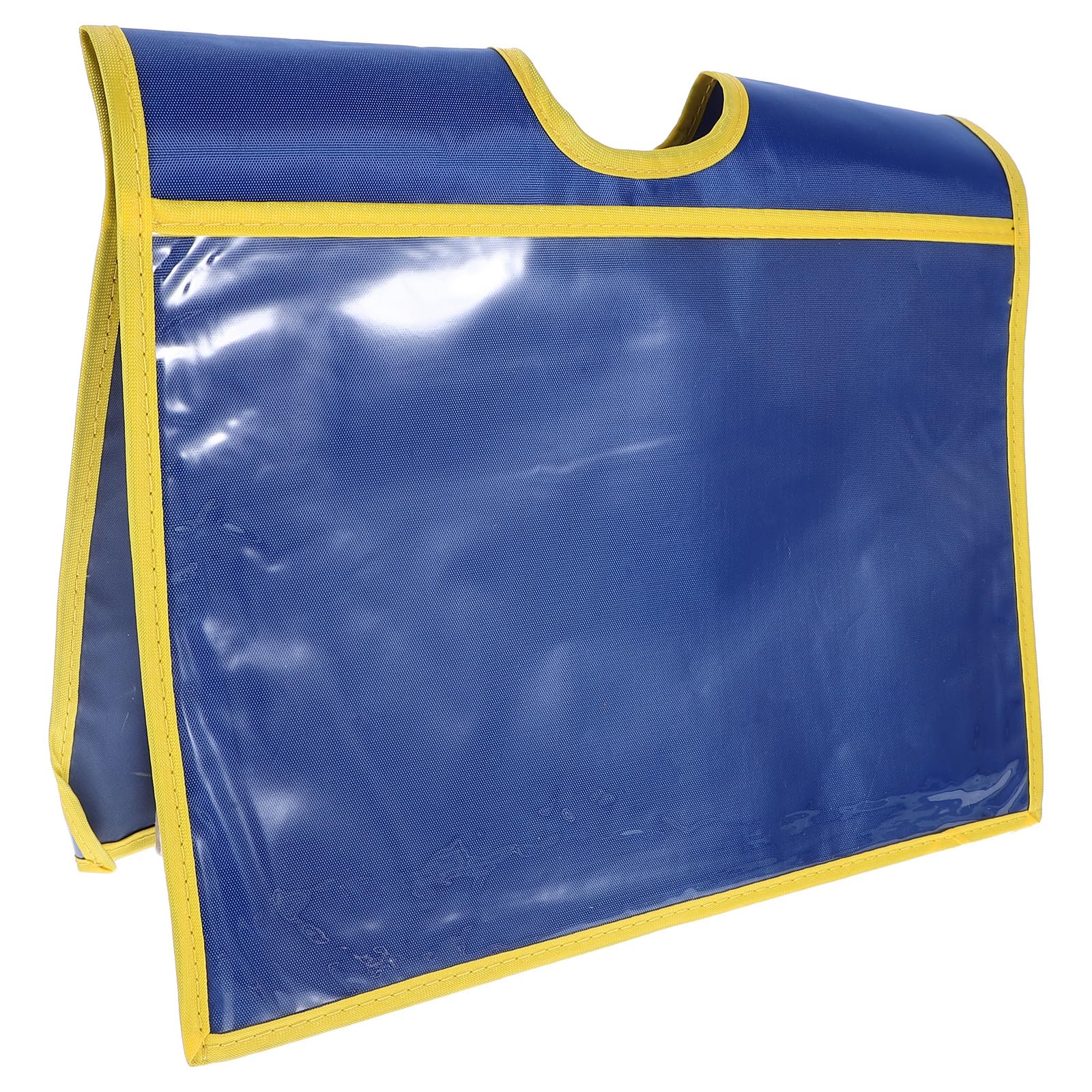 jojofuny Outdoor Traffic Cone Sleeve with Pockets, Caution Message Sign Cover, Blue, 57x33cm, Oxford Cloth, Ideal for Warning Signals and Sports Training