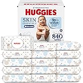 Huggies Skin Essentials Baby Wipes, Hypoallergenic, 99% Water, 15 Flip Top Packs (840 Wipes Total)