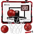 Hommtina Basketball Hoop Indoor Mini Basketball Hoop with 3 Balls, Indoor Basketball for Door Score Basketball Hoop for Kids and Adults