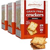 Absolutely Gluten Free Original Crackers, 4.4oz (12 Pack) | Grain Free Crackers | Dairy Free | No Soy, Corn or Rice