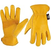 Kim Yuan Leather Work Gloves for Gardening,Yard Work, Farm, Construction 1Pair