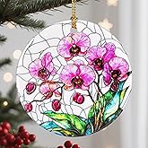 Christmas Ornaments, Flower Ornament, Christmas Tree Ornaments, Xmas Decorations, Holiday Decorations, Gifts for Orchid Lovers, Flower Themed Gift, Holiday Party Gifts, and Xmas Gift Ideas