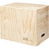 Amazon Basics Wood Plyometric Training Exercise Box, 16" x 20" x 24"