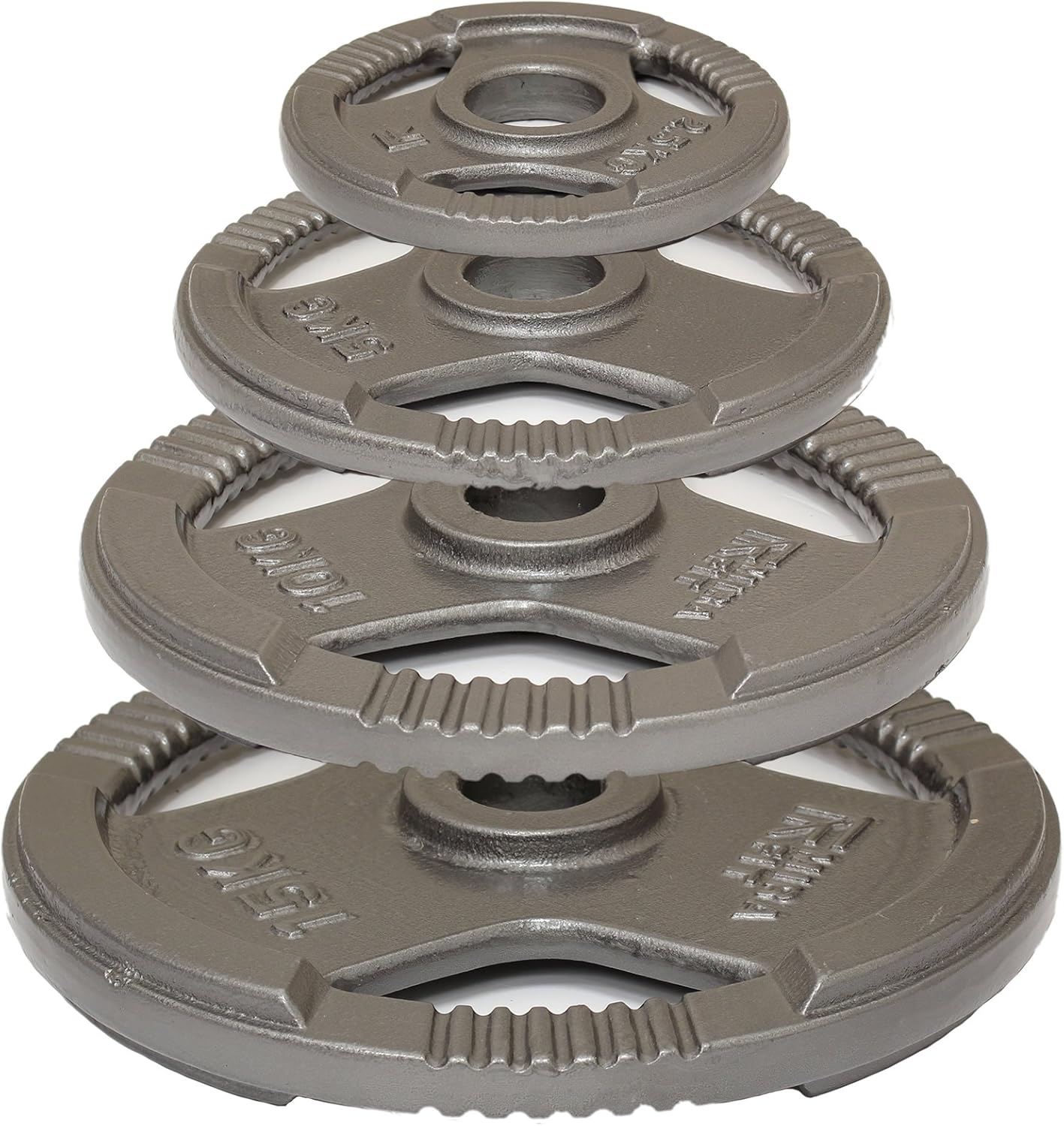 Mirafit Tri Grip 2" Olympic Cast Iron Weight Plates Choice of Size