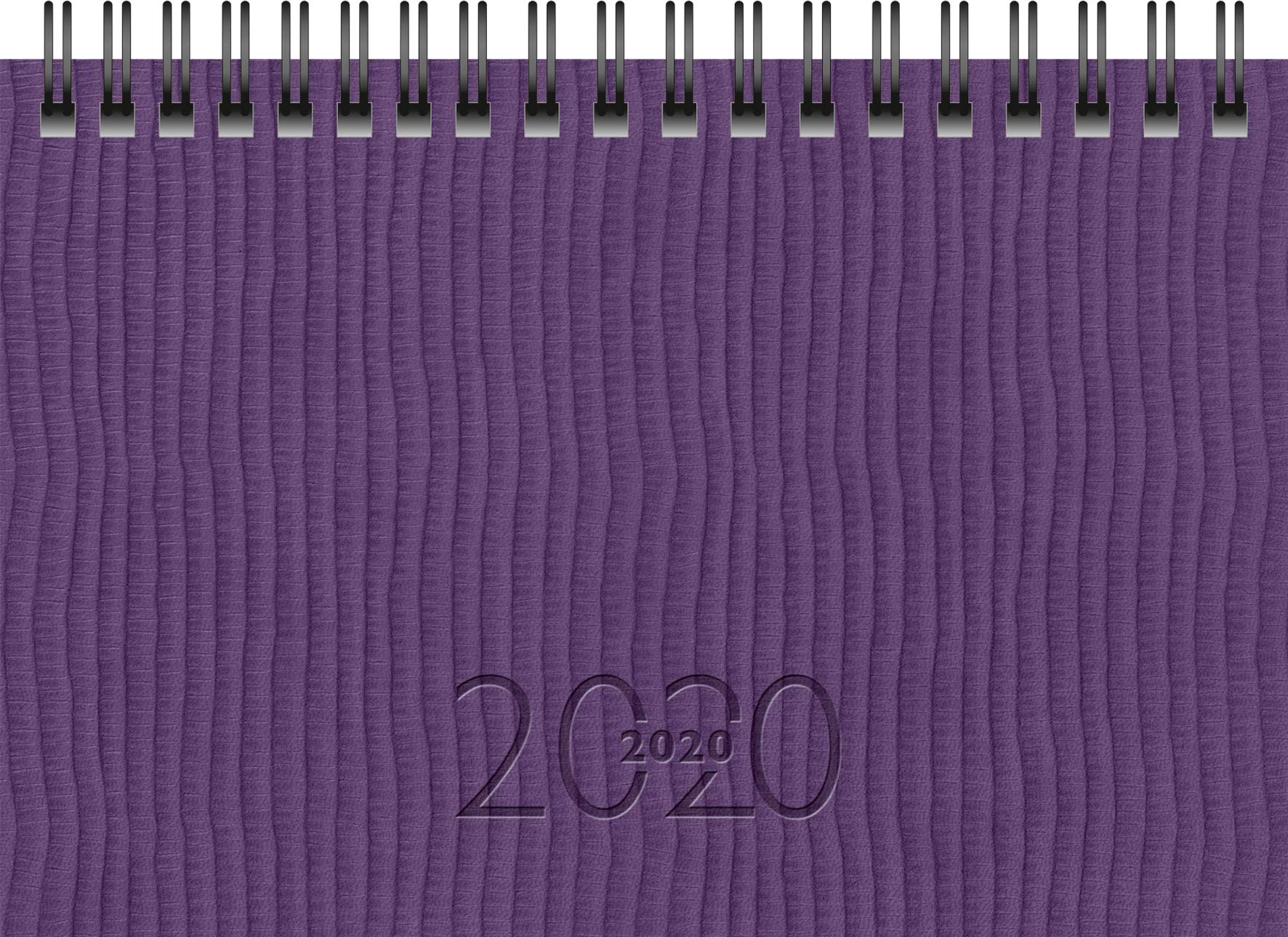 rido/idé 701223601 Pocket Diary/Plank Calendar TM 17/Contacter (2 Pages = 1 Week Landscape, 153 x 87 mm, Faux Leather Cover Tejo Calendar 2020, Wire-O Binding) Purple