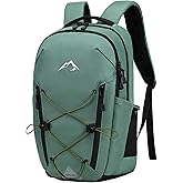 AO ALI VICTORY Women's Laptop Backpack 15.6 inch,Travel Backpack for Men,College Bookbag, Lightweight Outdoor Sport Hiking Back Pack, Everyday Daypack, Green