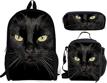 black cat lunch bag