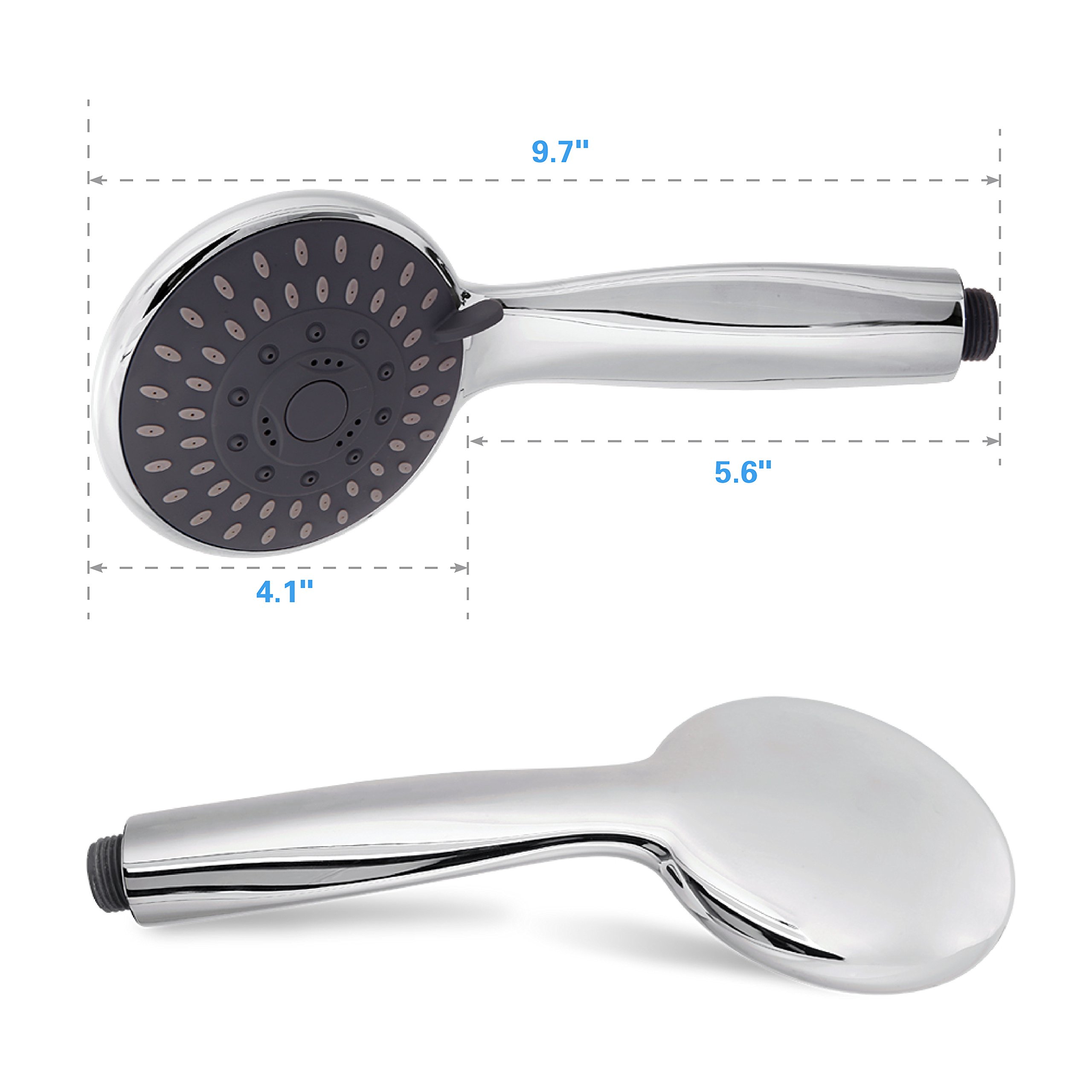 Briout Handheld Shower Head High Pressure 5 Spray Settings Massage Spa