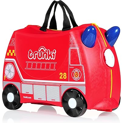 COSTWAY Valise Enfant à Roulettes 16’’ + Sac à dos 12’’, Ensemble de