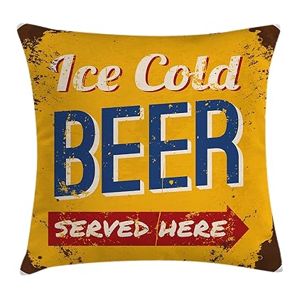 Amazon Com Ambesonne Man Cave Decor Throw Pillow Cushion Cover