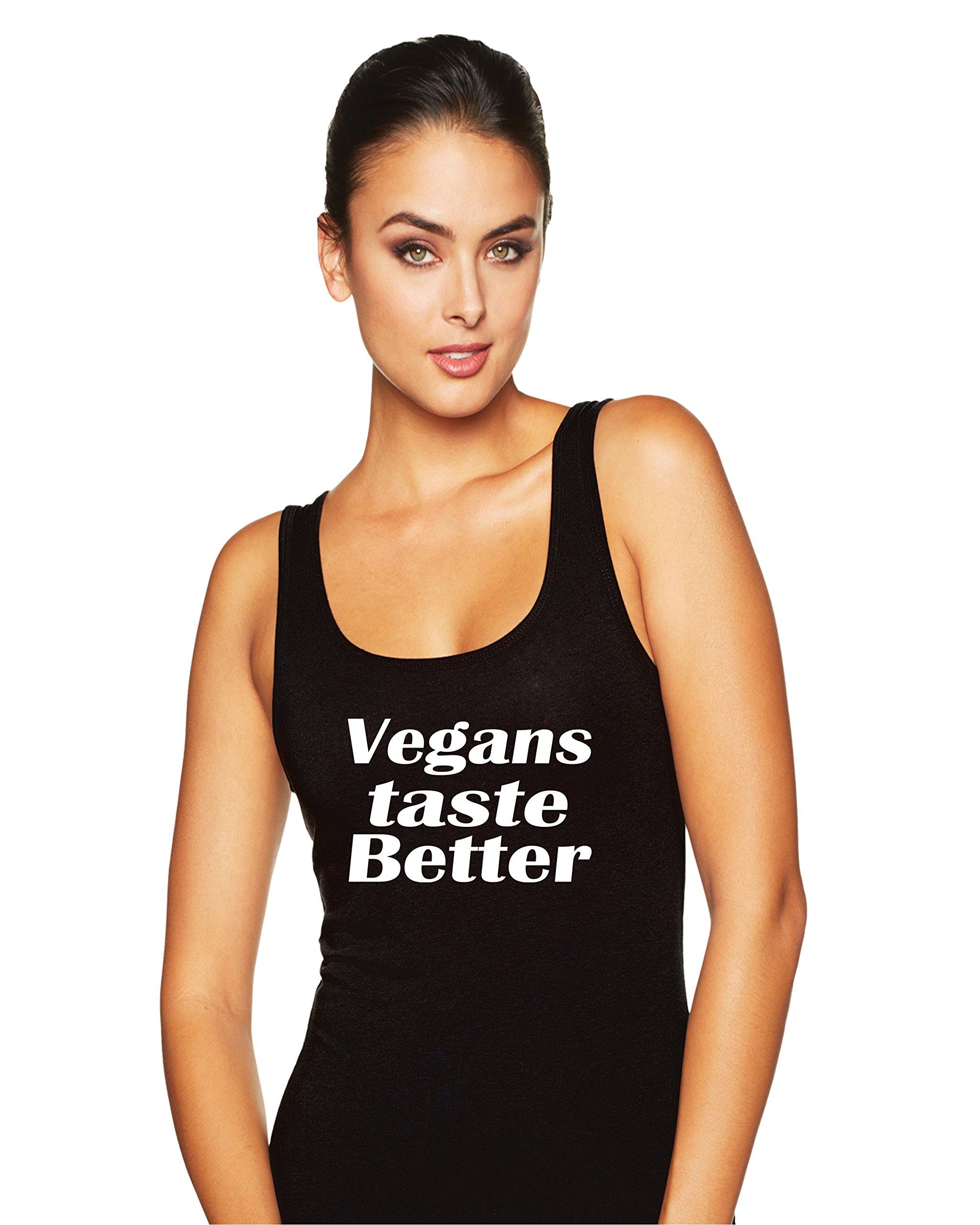 Hot Ass Tees Ted Vegans Taste Better - Funny Ness Vegan Lovers Funny Novelty Tank Top Shir