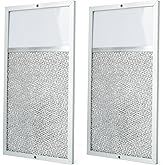 VAINELY 2Pcs Range Hood Grease Filter W/Light Lens Compatible with Broan R610027 SR610027 1568322 1568323 PM25WW PM25BL AL9245