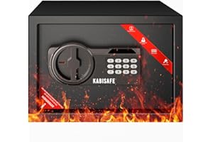 KABISAFE 1.2 Cu Ft Safe Box, Home Safe Anti-Theft Digital Security Lock Box with Alert System Small Safe for Home Business Of