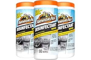 Armor All Car Disinfectant Wipes, Car Cleaning Wipes for Cars, Trucks, Motorcycles, 30 Wipes Each, 3 Pack