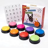 FRQNTKPA 8 Color Voice Recording Button, Dog Buttons for Communication Pet Training Buzzer, 30 Second Record &amp; Playback, Funny Gift for Study Office Home - 8 Color Packs