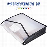Vicloon A4 Plastic Wallets 5 Pack with Snap Closure Card Slot Transparent view 6