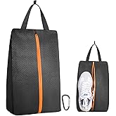 TOBWOLF Smell Proof Shoe Cleat Bag, Waterproof Golf Shoes Bag with Zipper and Handle for Packing in Suitcase, Sport Shoes Storage Bags for Travel, Running, Gym, Soccer, Car Shoe Organizer