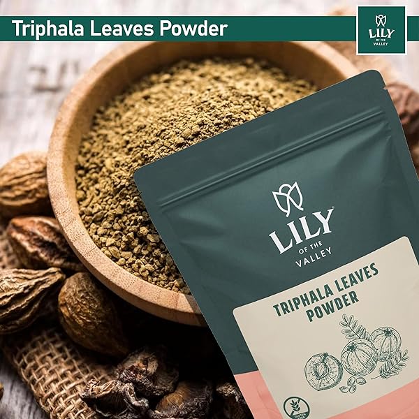 LILY OF THE VALLEY TRIPHALA POWDER – MIX OF AMLA, HARITAKI & BIBHITAKI – SOURCED FROM INDIA – HERBAL ADAPTOGEN SUPERFOOD – VEGAN & GLUTEN-FREE (16OZ, 453G)- PACKAGE MAY VARY