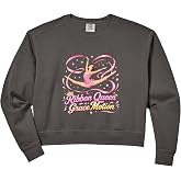 Womens Elegant Leap Gymnastics Grace Motion Comfort Colors Crop Sweatshirt