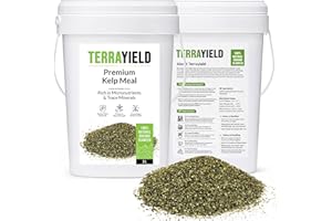TERRAYIELD Pure Organic Kelp Meal Soil Amendment – Cold-Water Seaweed Fertilizer for Indoor & Outdoor Plants, Gardens, Vegeta