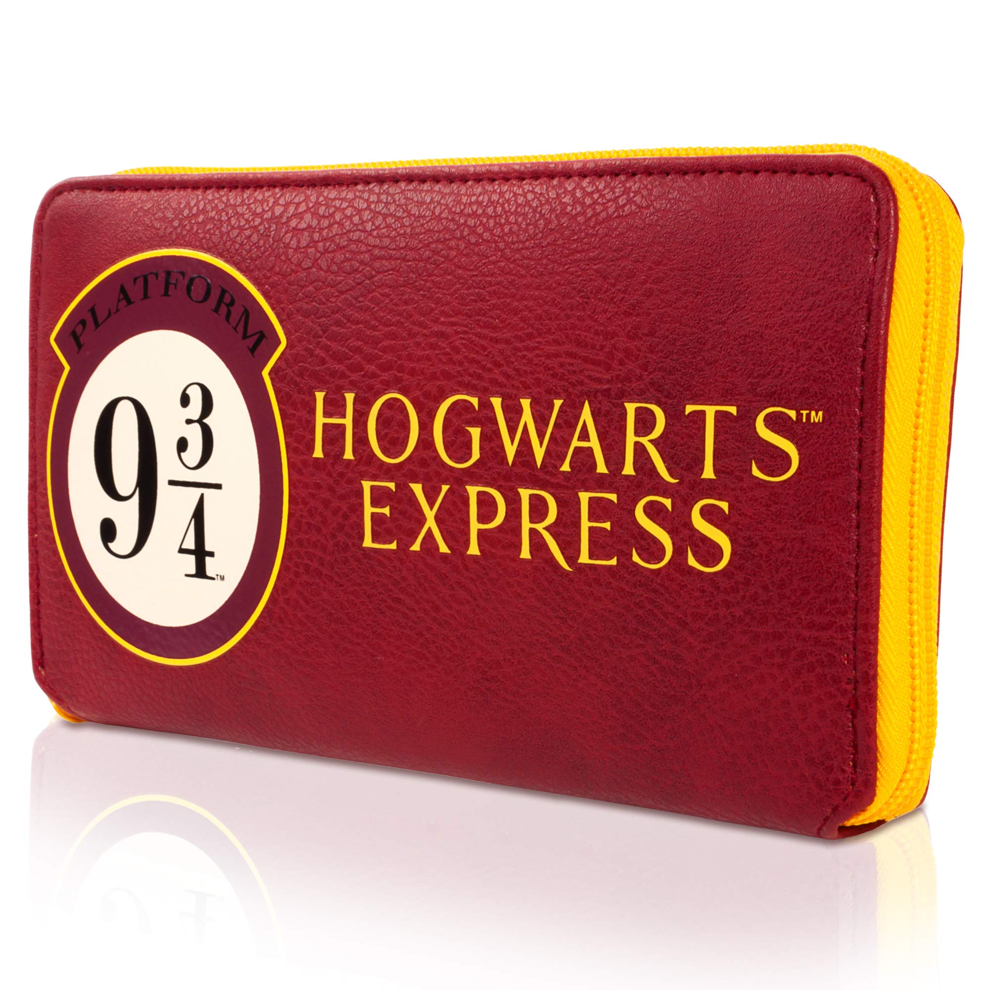 Harry Potter Purse | Zip Around Purse | Official Harry Potter Merchandise | Classic Harry Potter Red and Yellow Colours Size 20cm x 11cm x 2.5cm