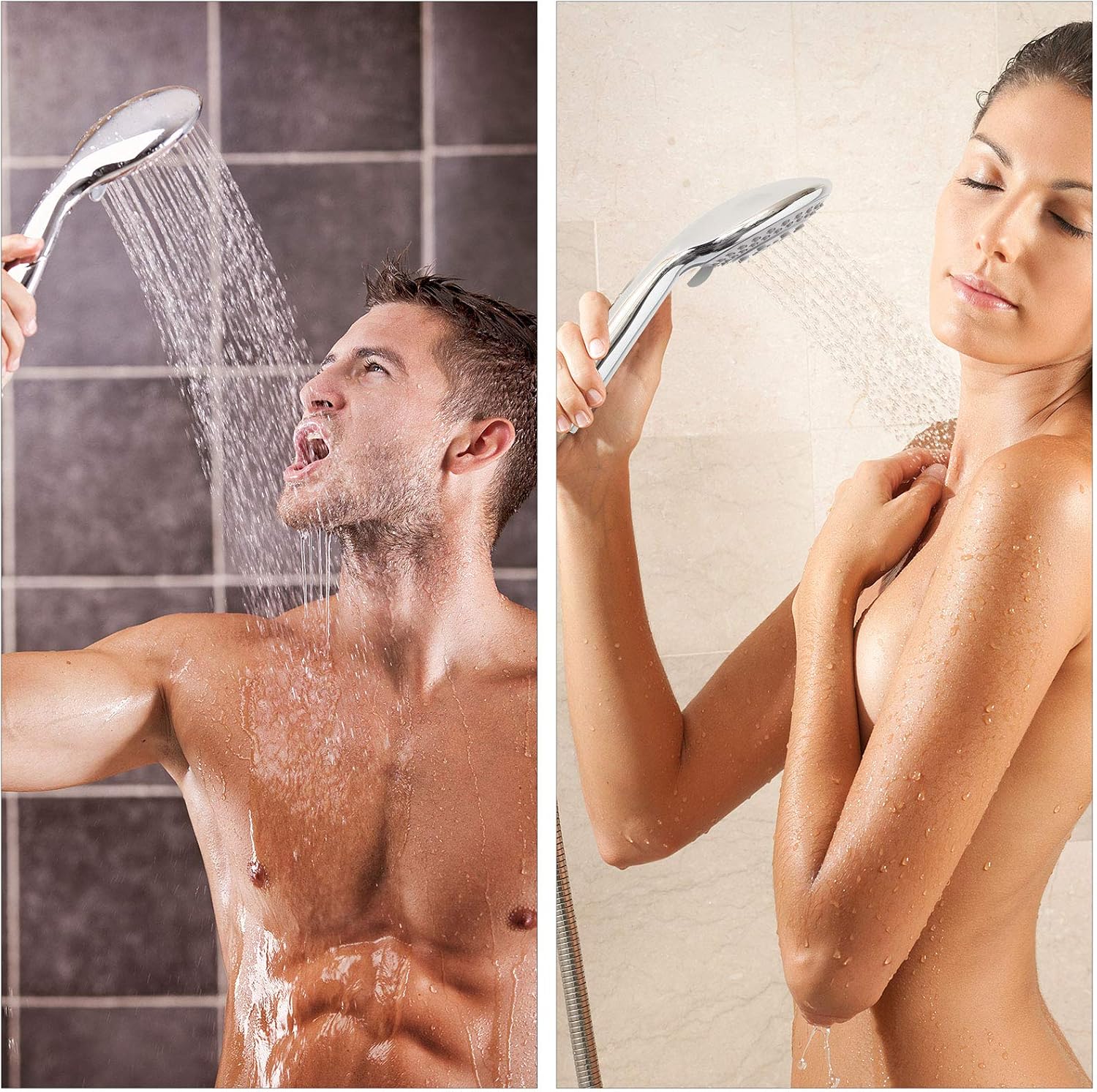 BauTangLe Handheld Shower Head Replacement for Bathroom - Elegant Upgraded Adjustable - 5 Shower Experiences - Fits Your Shower Hose - Image 5