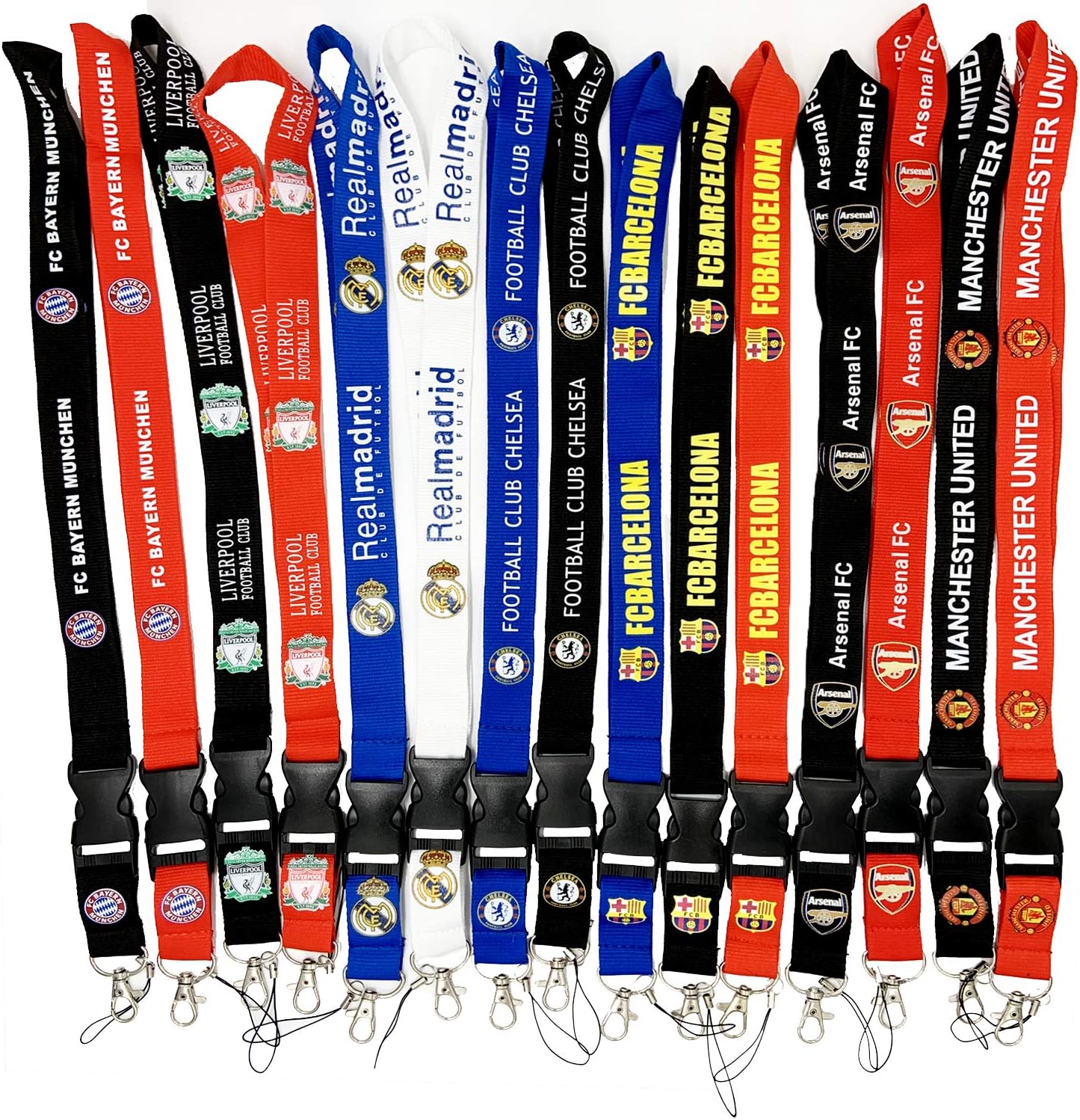 VKOTOUNY FC Football Club Fan Lanyard Key Chain Use for Mobile Phone/Business ID/Badge Card ect for Arsenal Fans : Sports & Outdoors