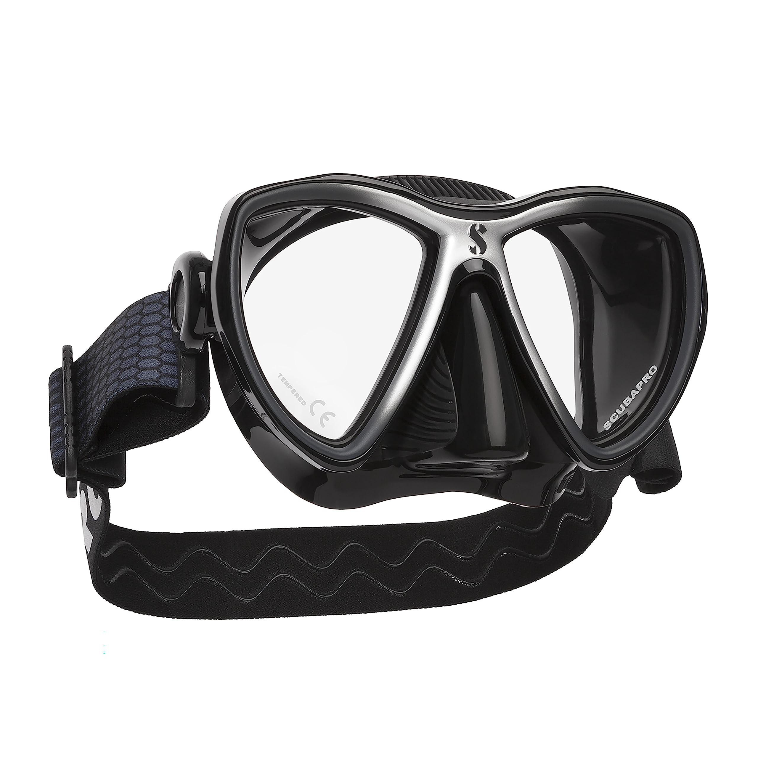 SCUBAPRO Synergy Mini Mask, Black/Silver, Adult Diving