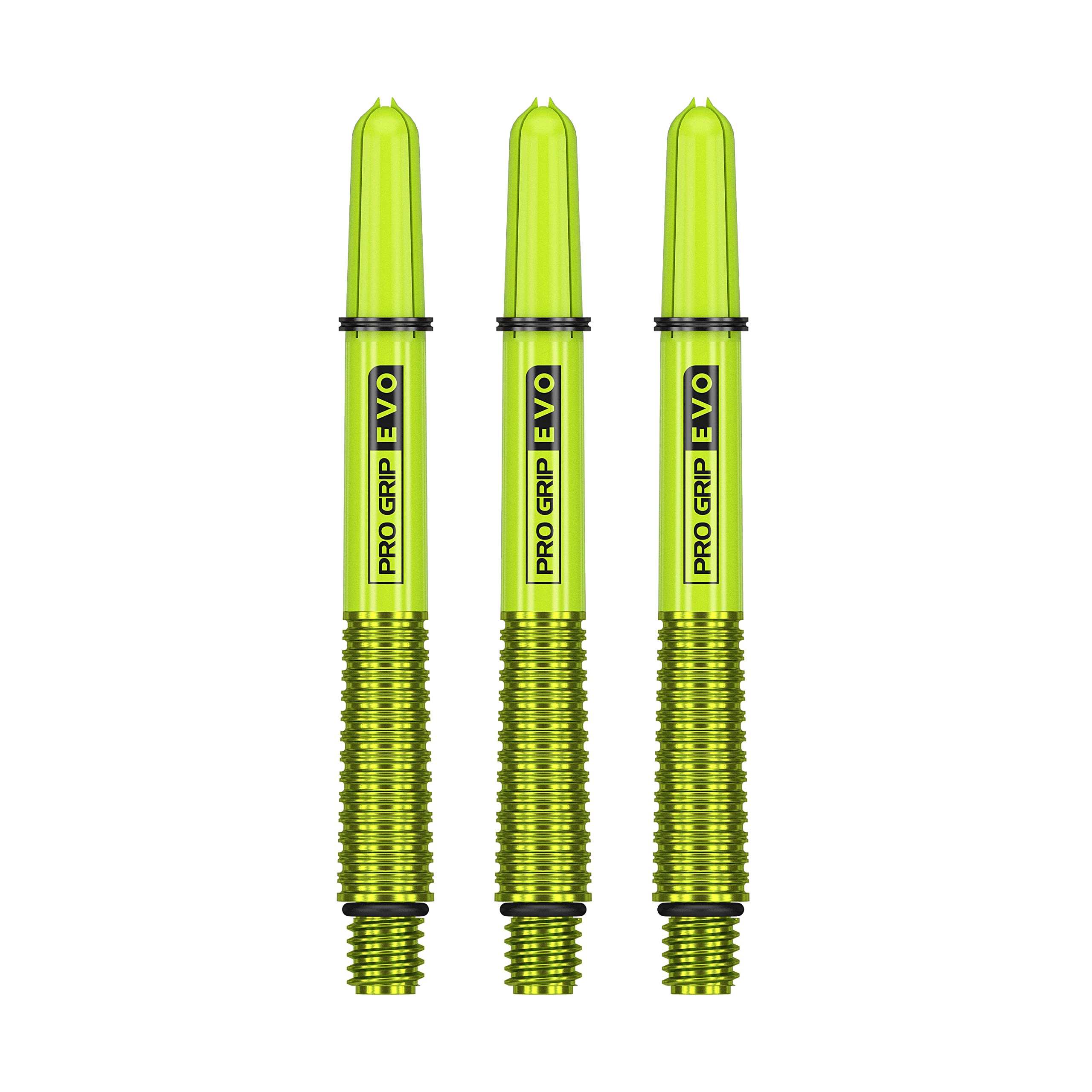 Target Darts Pro Grip Evo Green Aluminium Medium Dart Shafts — image 1