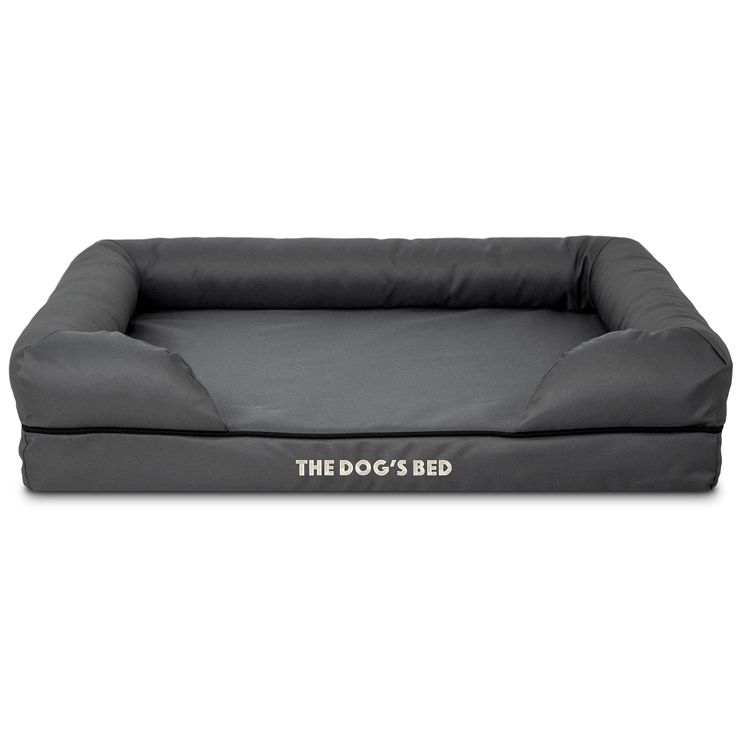 The Dog’s Bed Cover – Replacement Cover, Grey with Black Trim, Medium — image 1