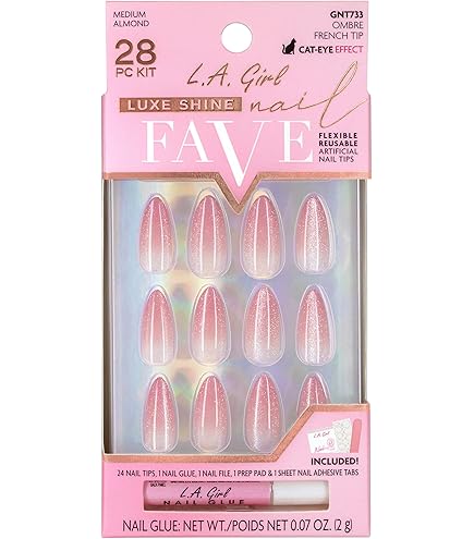 Amazon.com: L.A. Girl Puntas de uñas favoritas Luxe Shine, Excite