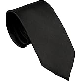 ZENXUS Extra Long Solid Tie for Men Big and Tall, 63 or 70 inch XL Plain Ties
