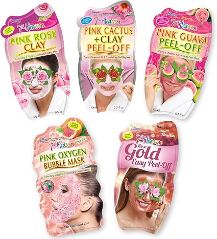Download 7th Heaven Pretty In Pink Face Mask Bundle Pink Rose Clay Pink Cactus Clay Peel Off Pink Guava Peel Off Pink Oxygen Bubble Mask Rose Gold Easy Peel Off1 Amazon Co Uk Beauty PSD Mockup Templates