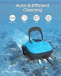WYBOT Cordless Robotic Pool Vacuum, Powerful
