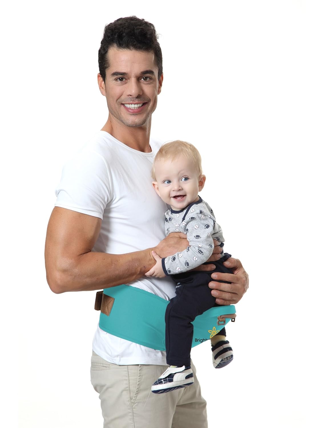 Brighter Elements Ergonomic Baby Carrier with Hip Seat – 5 Positions to Carry Your Newborn, Infant, or Toddler – Safe and Comfortable for Child and Moms, Dads – Great Baby Shower Gift : Baby