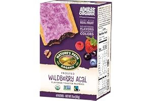 Nature's Path Natures Path,Toaster Pastries Frosted Wildberry Acai Organic 6 Count,11 Ounce