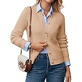 GRACE KARIN Knit Cardigan Sweaters for Women Long Sleeve Ribbed Button Up Sweater 2026 Spring Casual Jacket