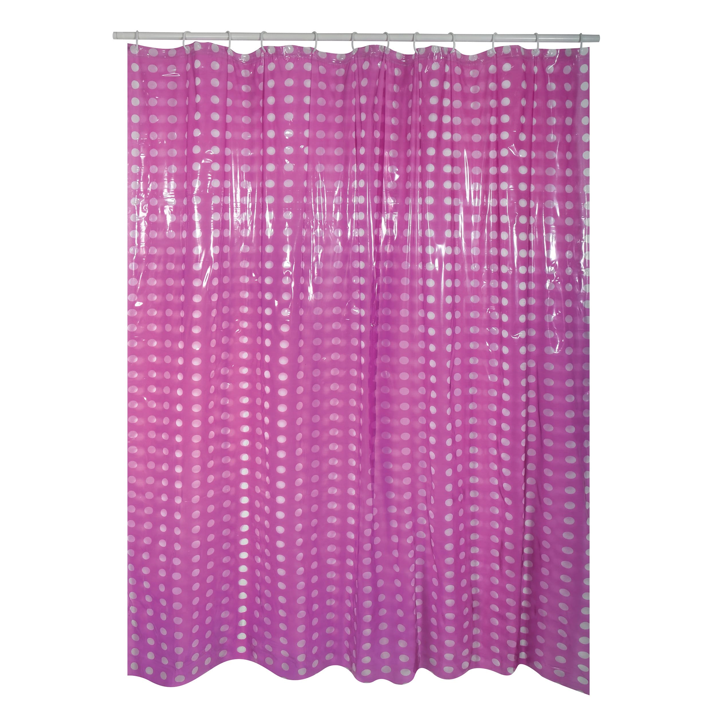 MSV "Dots Shower Curtain, Violet