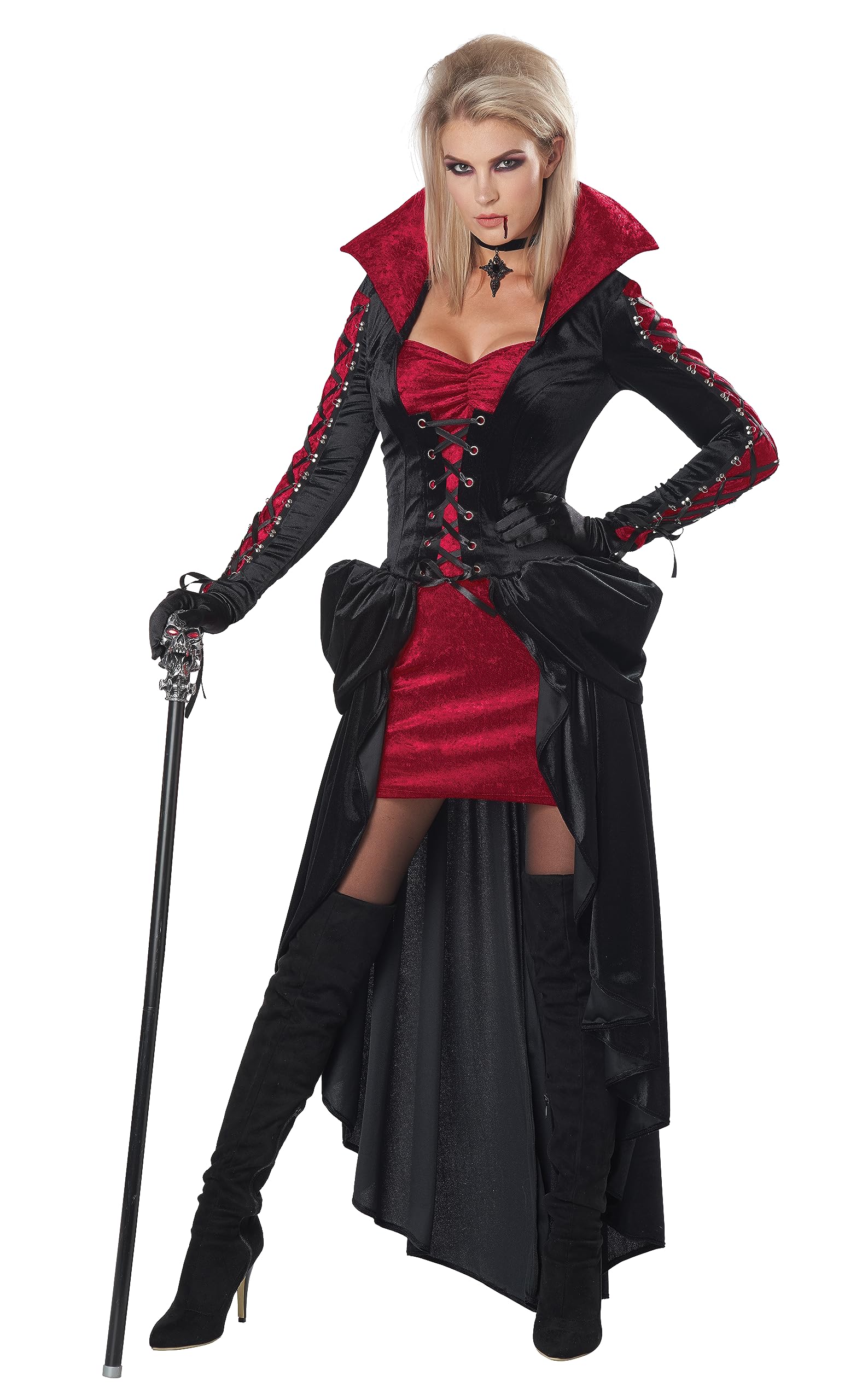 California Costumes 01451 Bloodthirsty Vixen or Vampire Adult Sized Costumes, Solid, Black/Red, XL
