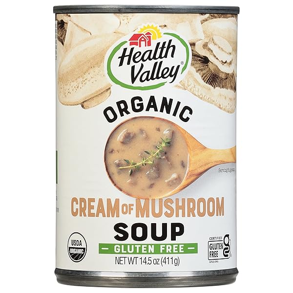 HEALTH VALLEY ORGANIC CREAM OF MUSHROOM SOUP 14.5...