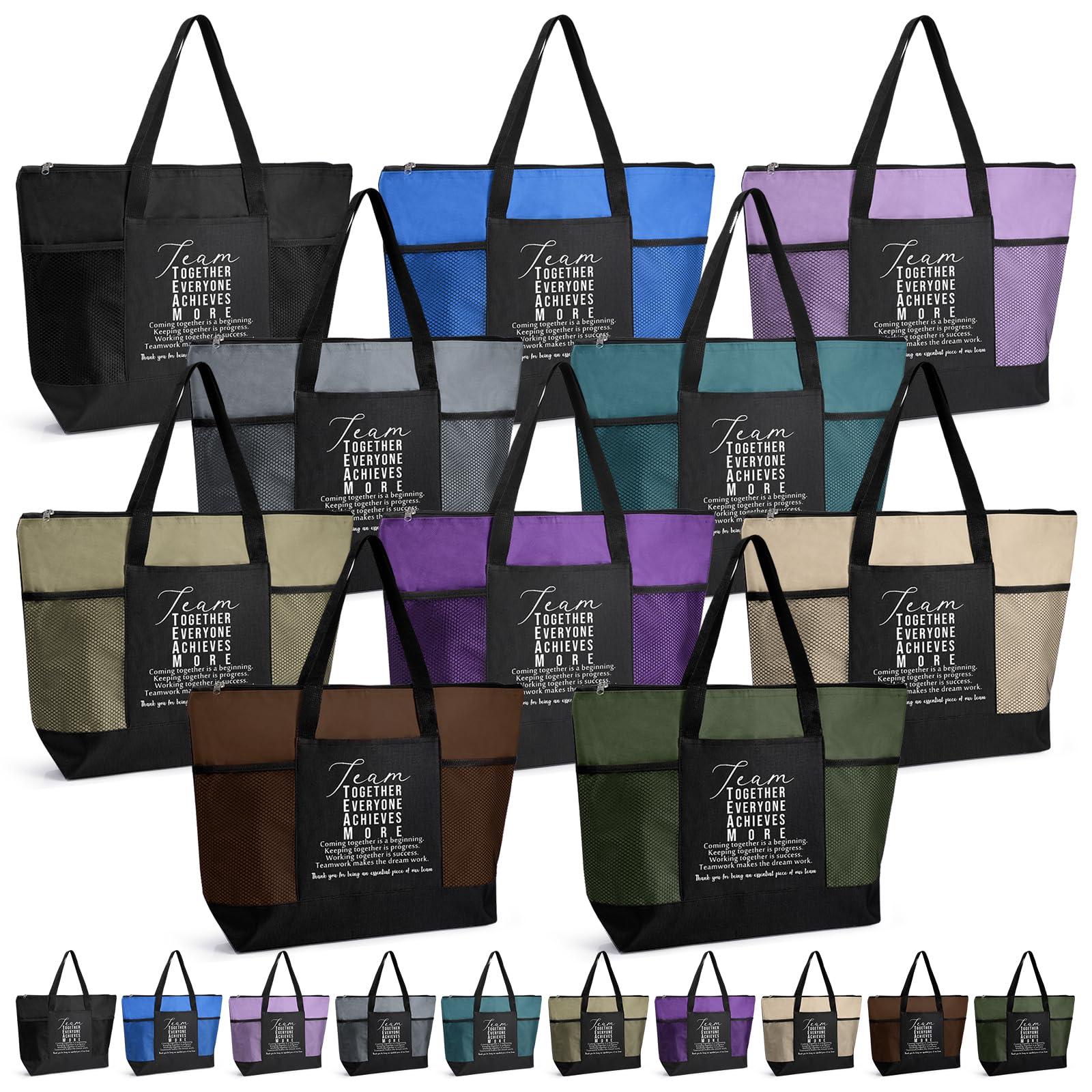 Photo 1 of Locmeo 20 Pcs Team Appreciation Tote Bags Gifts Sport Work for Nurse Teacher Coworker Vet Tech Medical Assistant(Boho)