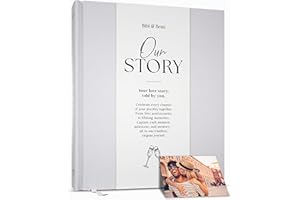 BIBI & BEAU Couples Anniversary Journal – 1st to 75th Year Scrapbook & Keepsake Album | Paper Gift for Husband or Wife | Relationship Memory Book (Grey)