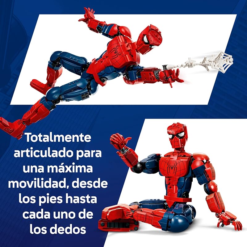 | Figura de Herói Marvel: Homem-Aranha - Brinquedo de Super-Herói com Figura de Ação e Minifigura de Coleção - Decoração de Sala Juvenil - Presente para Crianças 12+ Anos - 76346