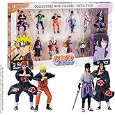P.M.I. Naruto Shippuden Collectible Mini Figures 12-Pack, Assortment A | Team 7 Ninjas, Akatsuki &amp; Legendary Sannin - Hidden Rare Shinobi - Anime Toy Set