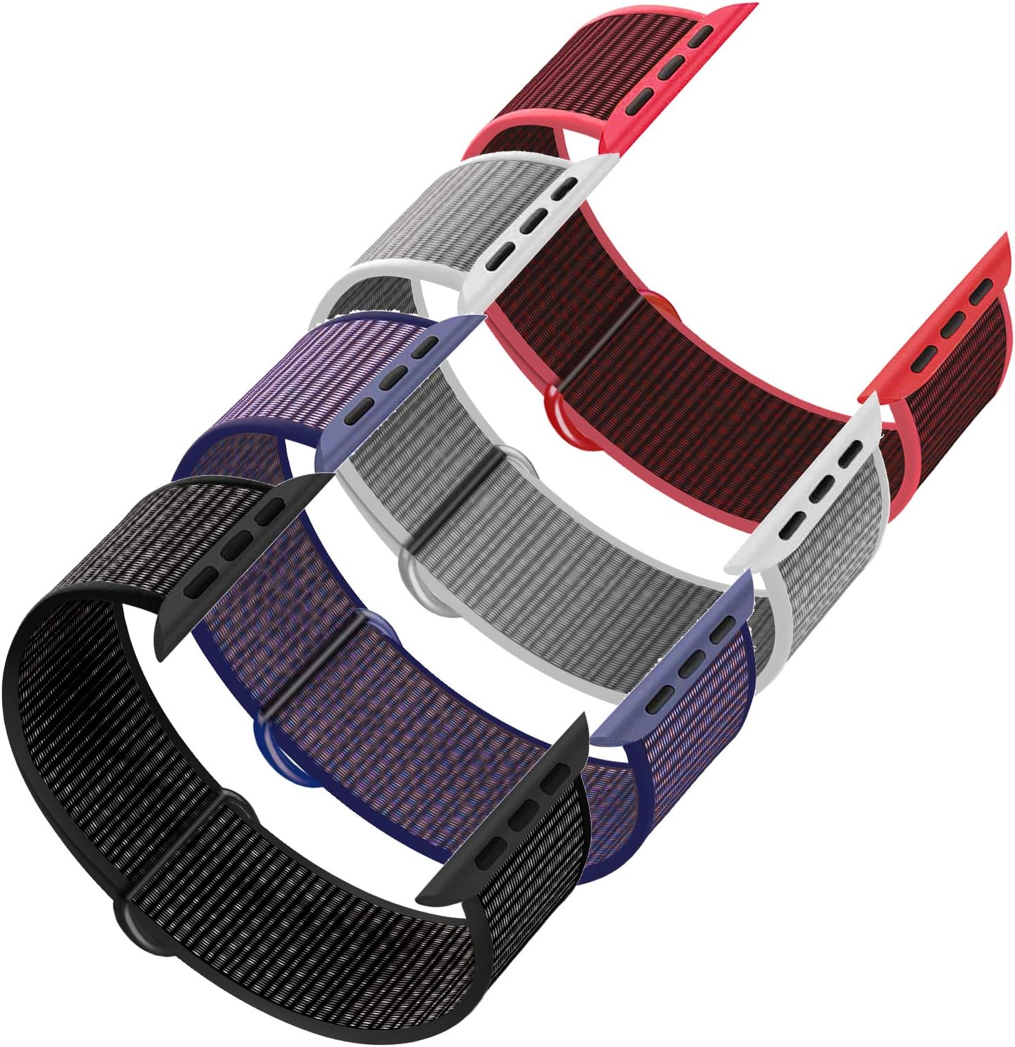 HILIMNY Compatible for Apple Watch Band 38mm 40mm 42mm 44mm, Soft Nylon Sport Loop, with Hook and Loop Fastener, Replacement Band Compatible for iWatch Series 1/2/3/4/5