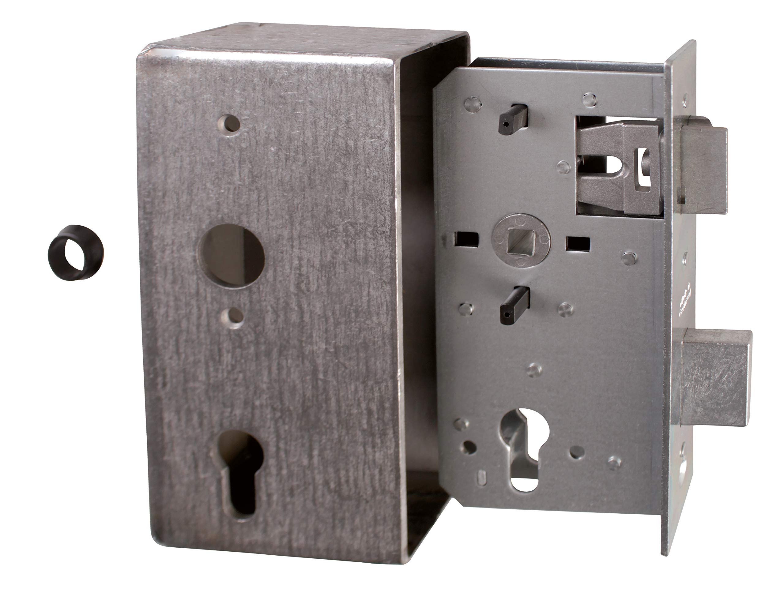 Gah-Alberts 413460 Lock Casing Raw Steel with Galvanised Lock Backset 55 mm Spacing 72 mm Depth 30 mm