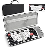 75% 84-Key Keyboard Case, Hard Travel Carrying Case Bag for Aula F75 Pro 75% Keyboard, Compatible with Redragon K673 PRO, Keychron K2 Version 2/K2/Q1/V1, ASUS ROG Azoth 75% Keyboard Protector, Black