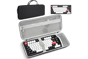 IMCOMOR 75% 84-Key Keyboard Case, Hard Travel Carrying Case Bag for Aula F75 Pro 75% Keyboard, Compatible with Redragon K673 PRO, Keychron K2 Version 2/K2/Q1/V1, ASUS ROG Azoth 75% Keyboard Protector, Black
